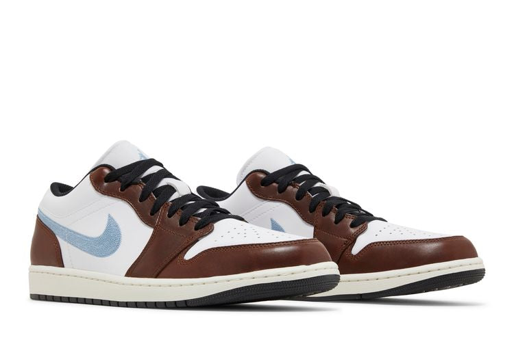 AJ1 Low SE Brown Blue Swoosh