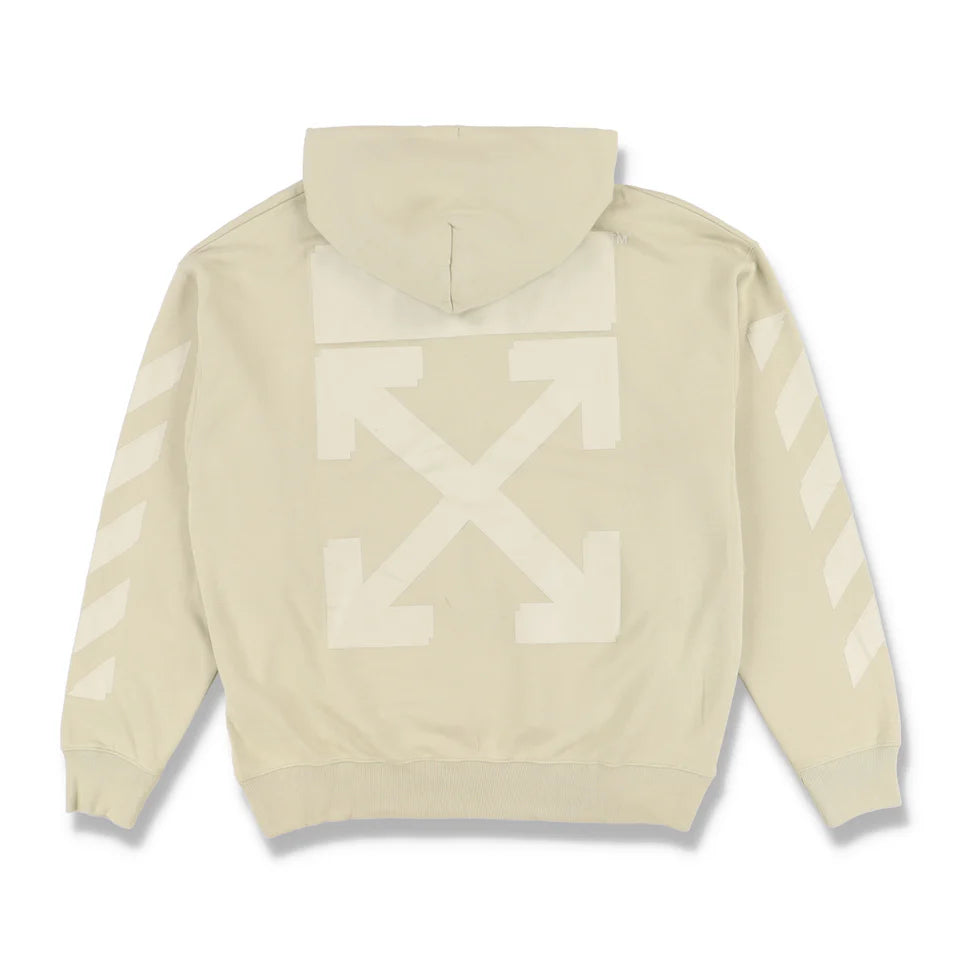 Off-White Beige Rubber Arrows Oversized Hoodie