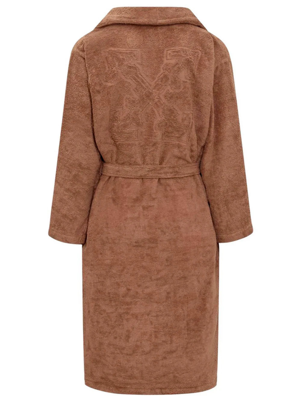 OFF-WHITE ARROW LEAVES BATHROBE BROWN