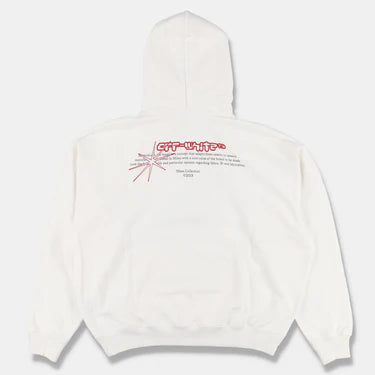 OFF-WHITE WHITE MIRKO ARTIST OVERSIZED SKATE HOODIE