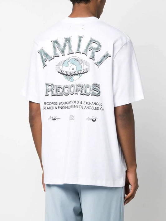 AMIRI GLOBAL RECORDS TEE WHITE