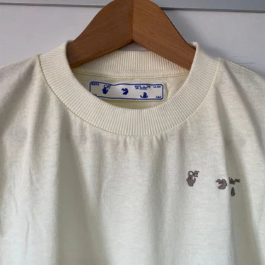 OFF-WHITE X BROWNS 50 CREAM RUBBERISED LOGO T-SHIRT