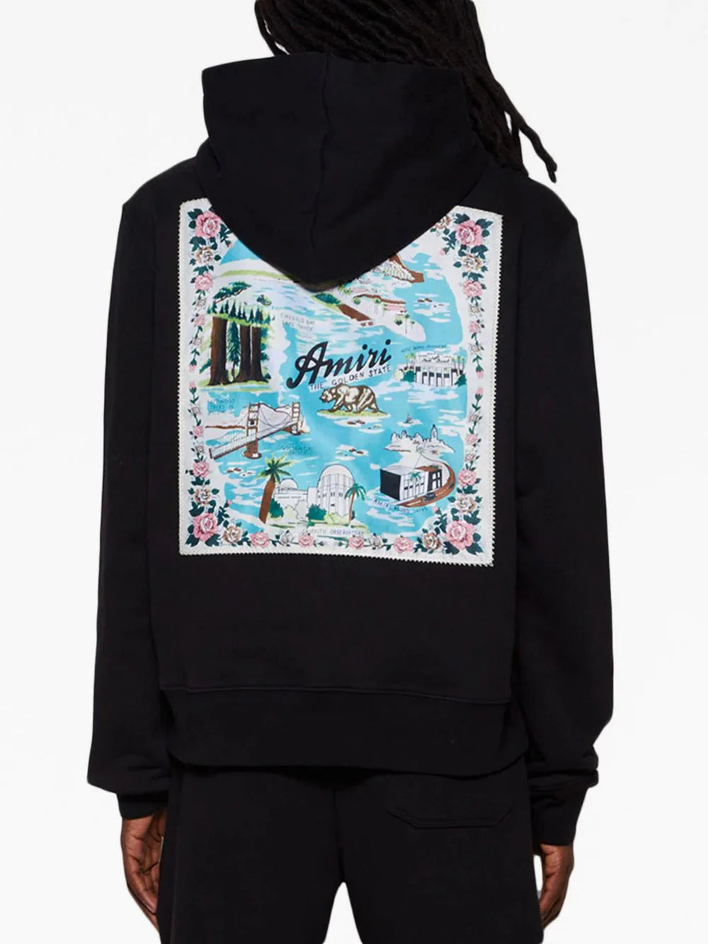 AMIRI CALIFORNIA HAWAIIAN HOODIE BLACK