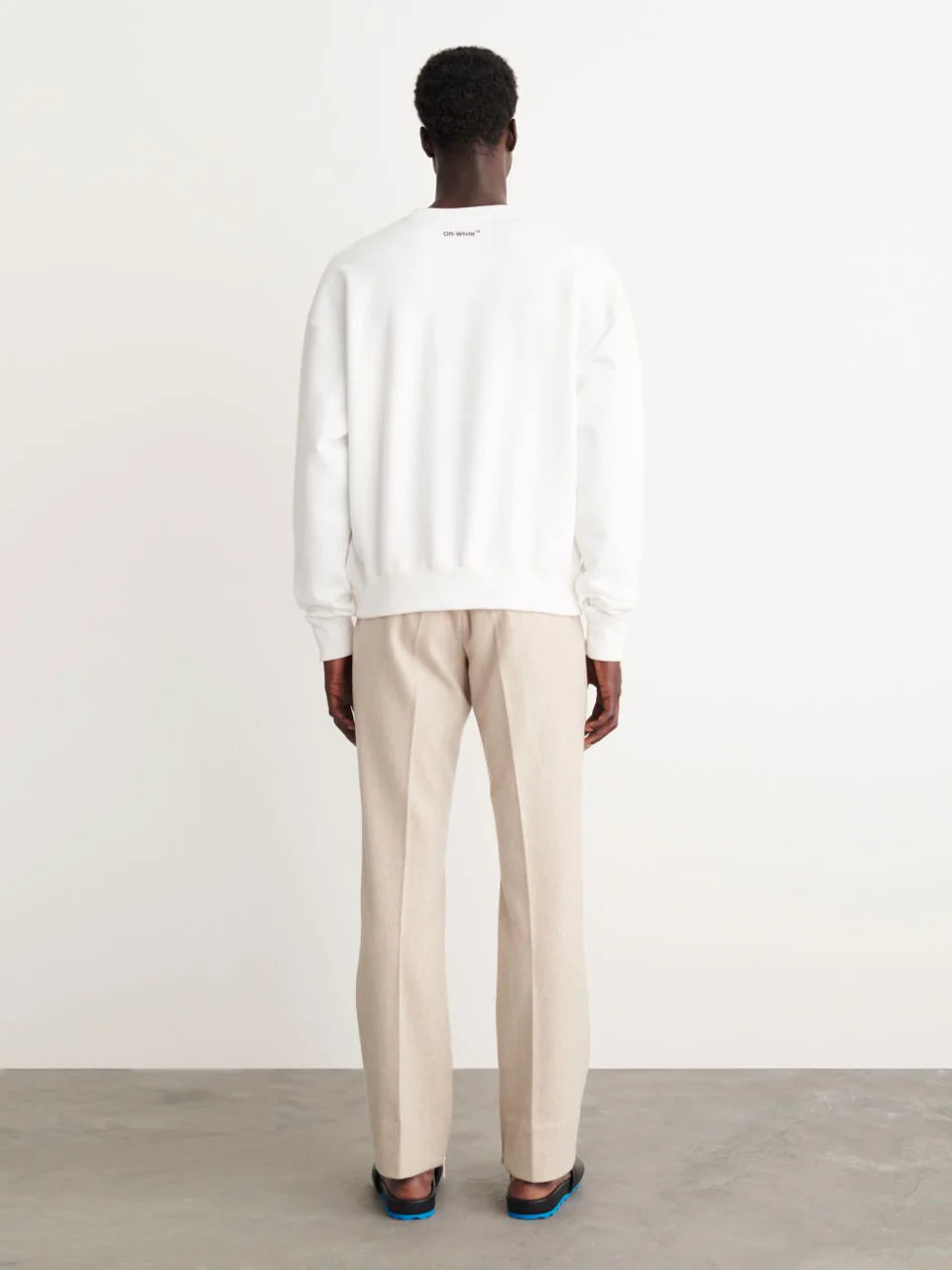 OFF-WHITE WHITE MONA LISA LOGO OVERSIZED SWEATSHIRT