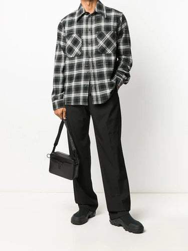 Off-White Black 'Suiting' Straight Leg Tailored Trousers