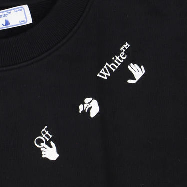 Off-White Black All Over Logo Sweatshirt