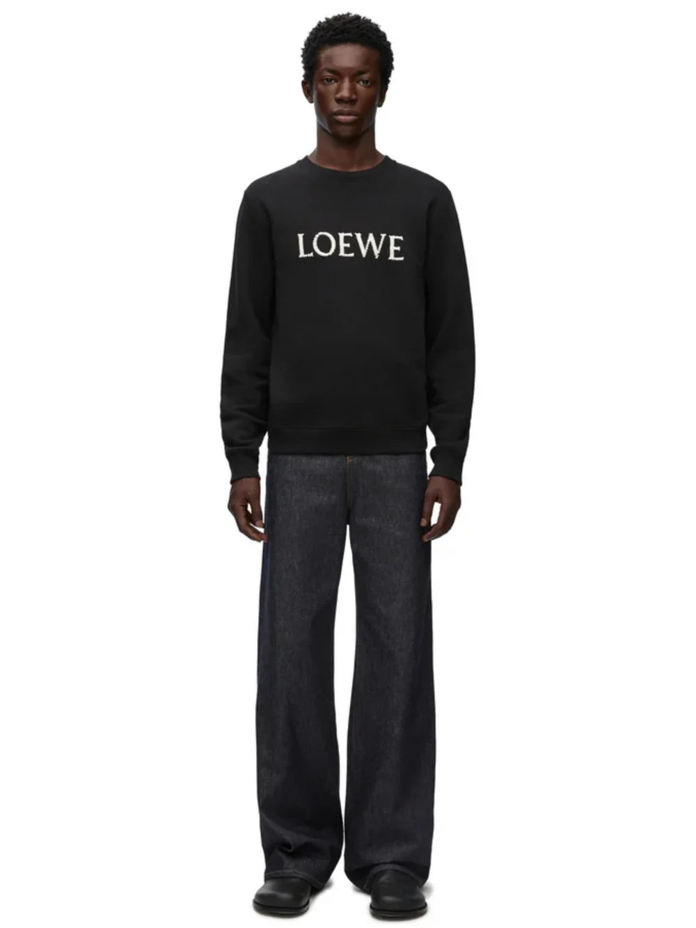 LOEWE EMBROIDERED LOGO SWEATSHIRT BLACK