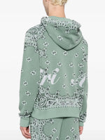 AMIRI BANDANA KNIT HOODIE MINT