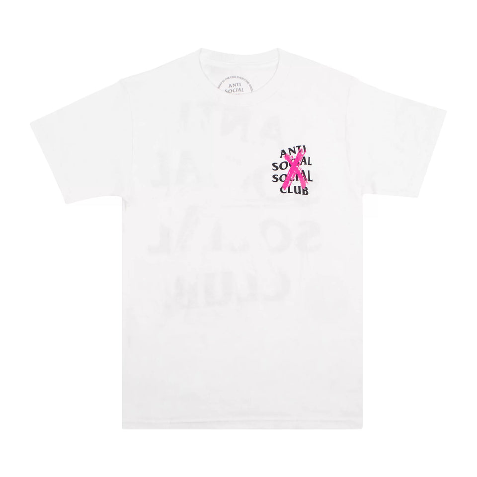 Anti Social Club Cancelled T-Shirt Pink White