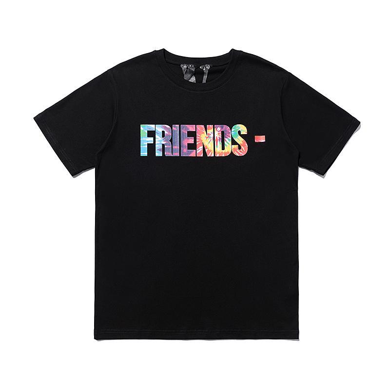 Vlone 21SS Vlone Tie Dye Rainbow Friends Tee - BLACK