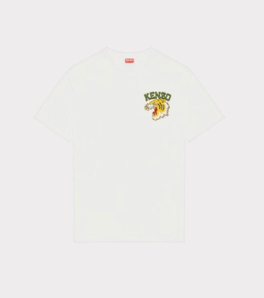 Kenzo Small Tiger Yellow Tee - White