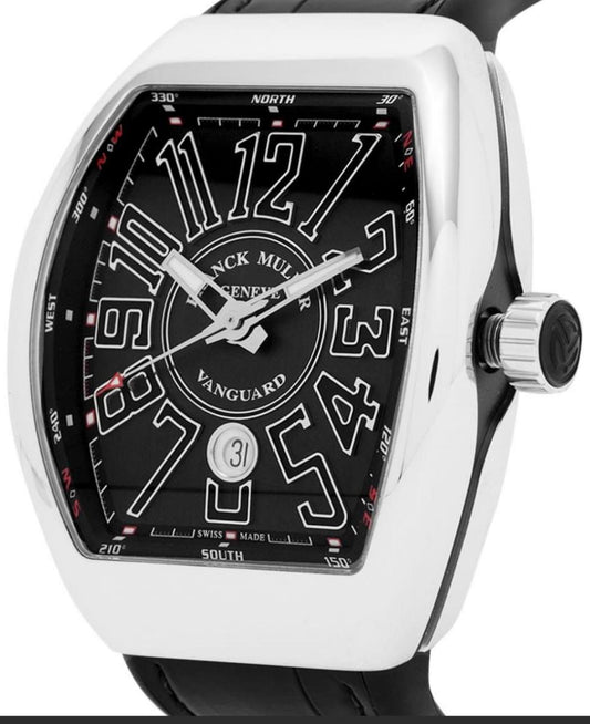 Franck Muller Vanguard V 45 SC DT NR AC ( Black Dial , Black Numbers )
