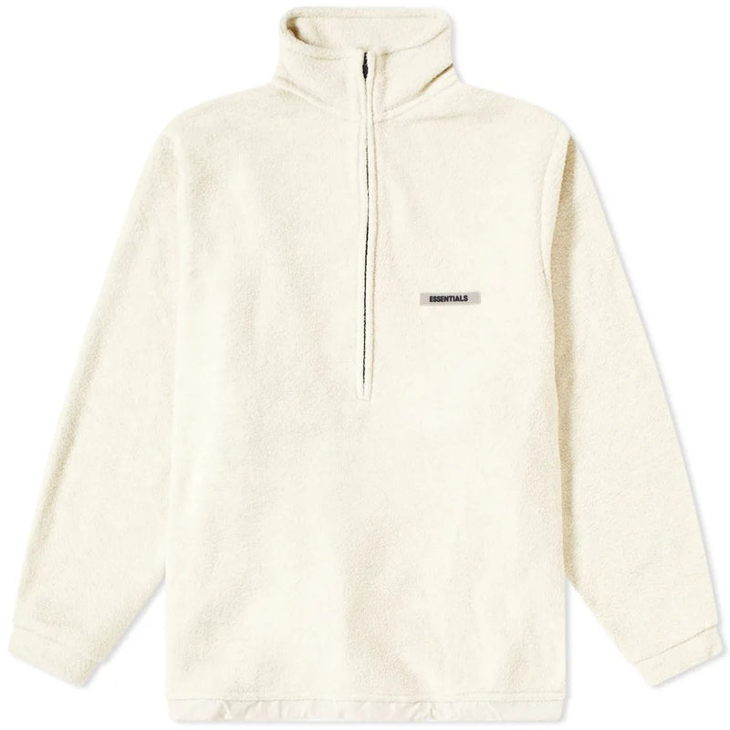 Essentials Polar Half Zip Fleece Off White