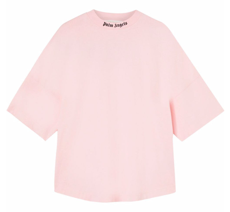 Palm Angels SS22 Mock Neck Tee - Blossom Pink