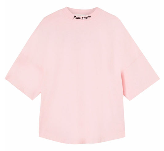 Palm Angels SS22 Mock Neck Tee - Blossom Pink