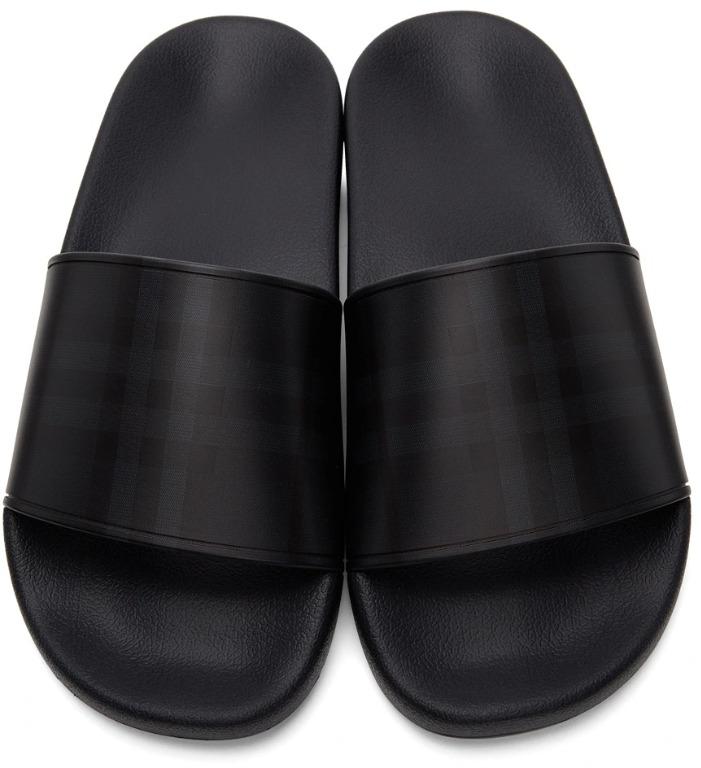 Burberry Blue Check Slides