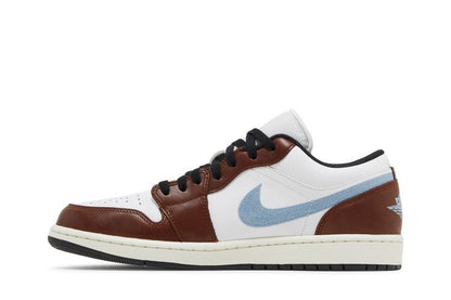 AJ1 Low SE Brown Blue Swoosh