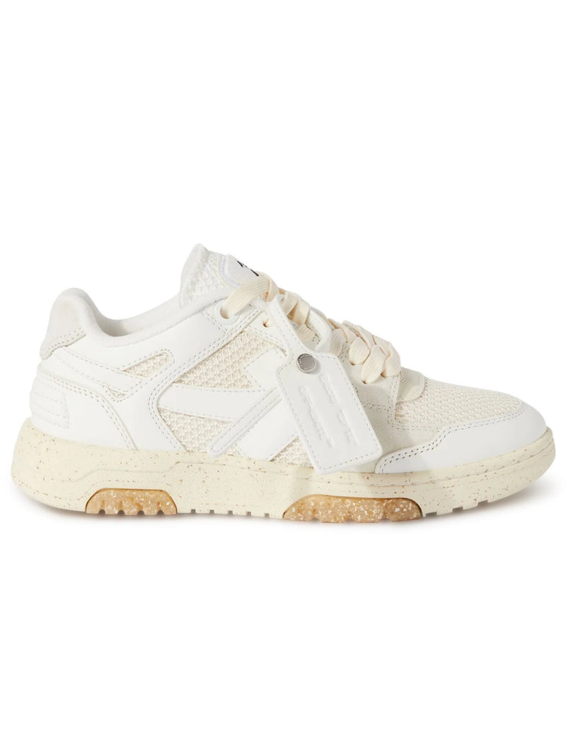 OFF-WHITE OUT OF OFFICE SLIM SNEAKERS WHITE SAND WOMENS