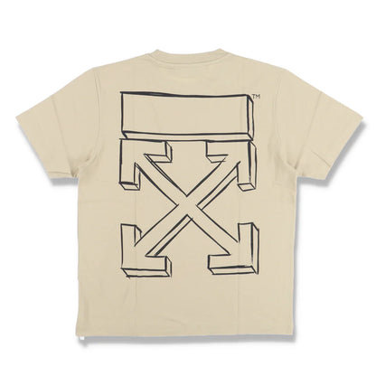OFF-WHITE BEIGE 3D ARROWS T-SHIRT