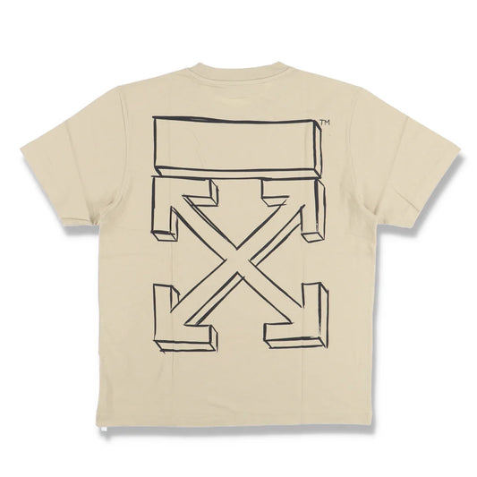 OFF-WHITE BEIGE 3D ARROWS T-SHIRT