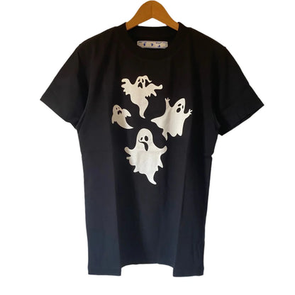 OFF-WHITE BLACK GHOST LOGO T-SHIRT