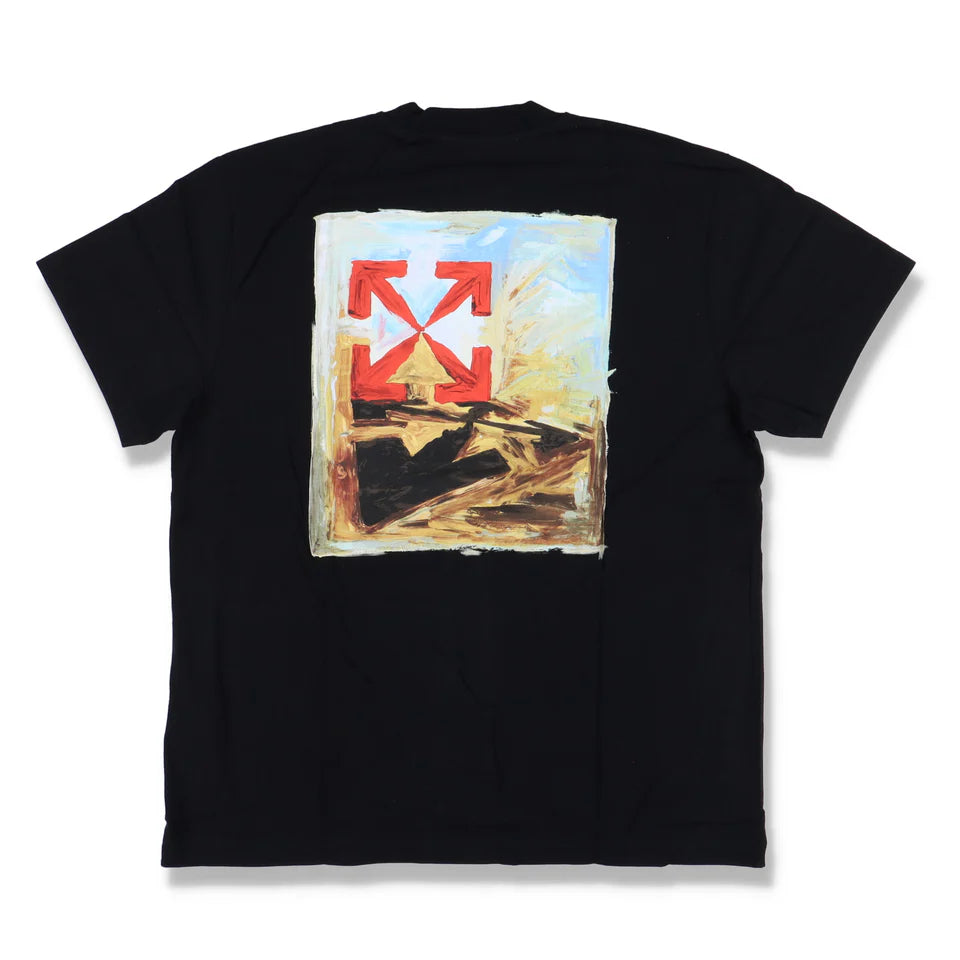 Off-White Black Arrows on Canvas Logo Oversized T-Shirt