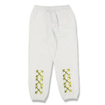 Off-White White and Yellow Acrylic Arrows Sweatpants