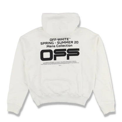 OFF-WHITE WHITE WAVY LINE LOGO OVERSIZED HOODIE