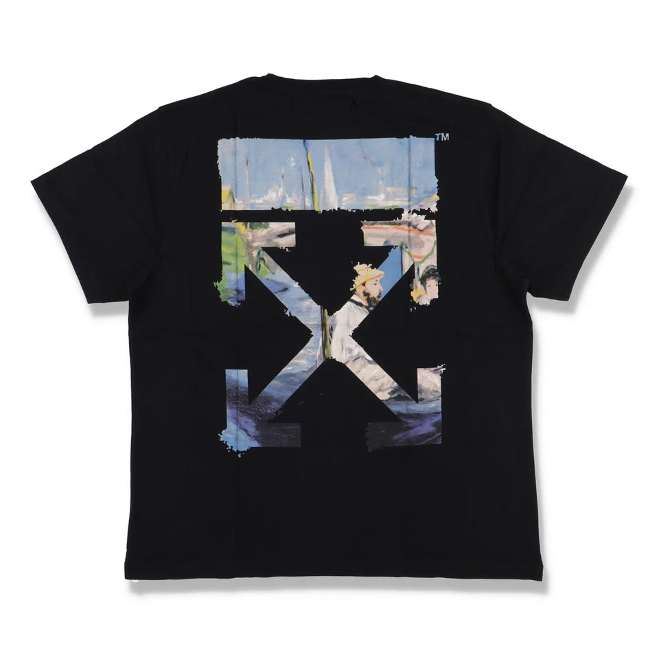 OFF-WHITE BLACK PAINTING ARROWS OVERSIZED T-SHIRT