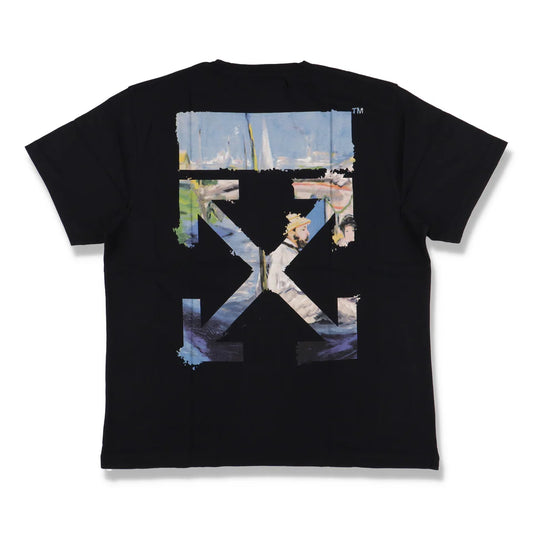 OFF-WHITE BLACK PAINTING ARROWS OVERSIZED T-SHIRT