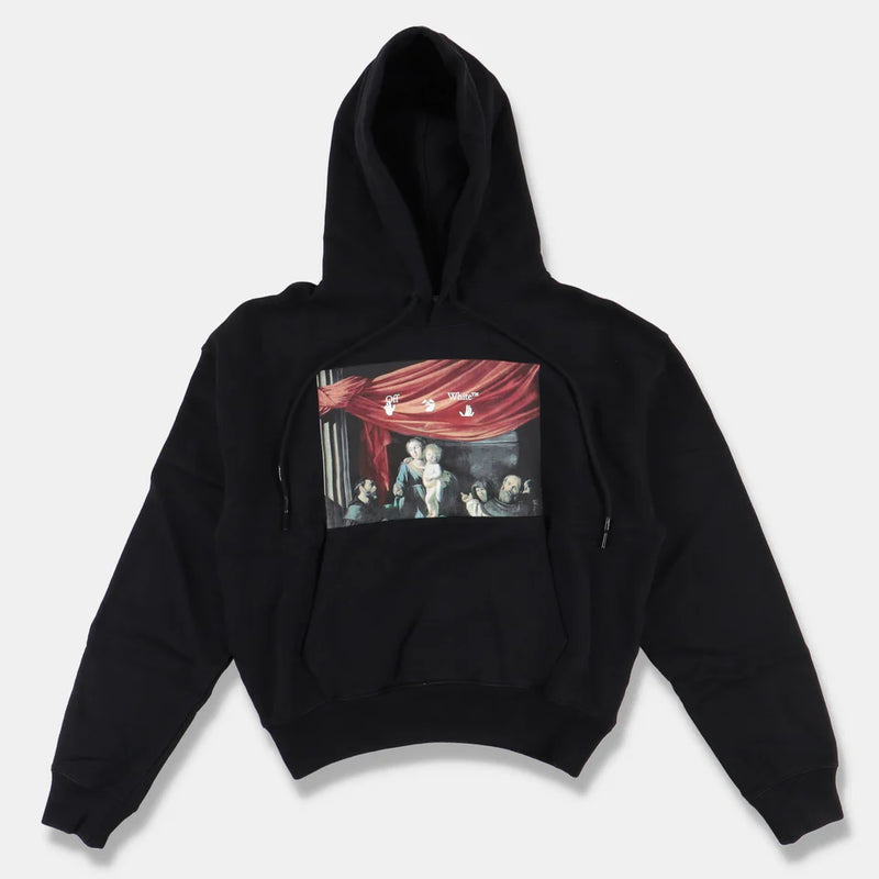 OFF-WHITE BLACK CARAVAGGIO ARROWS OVERSIZED HOODIE