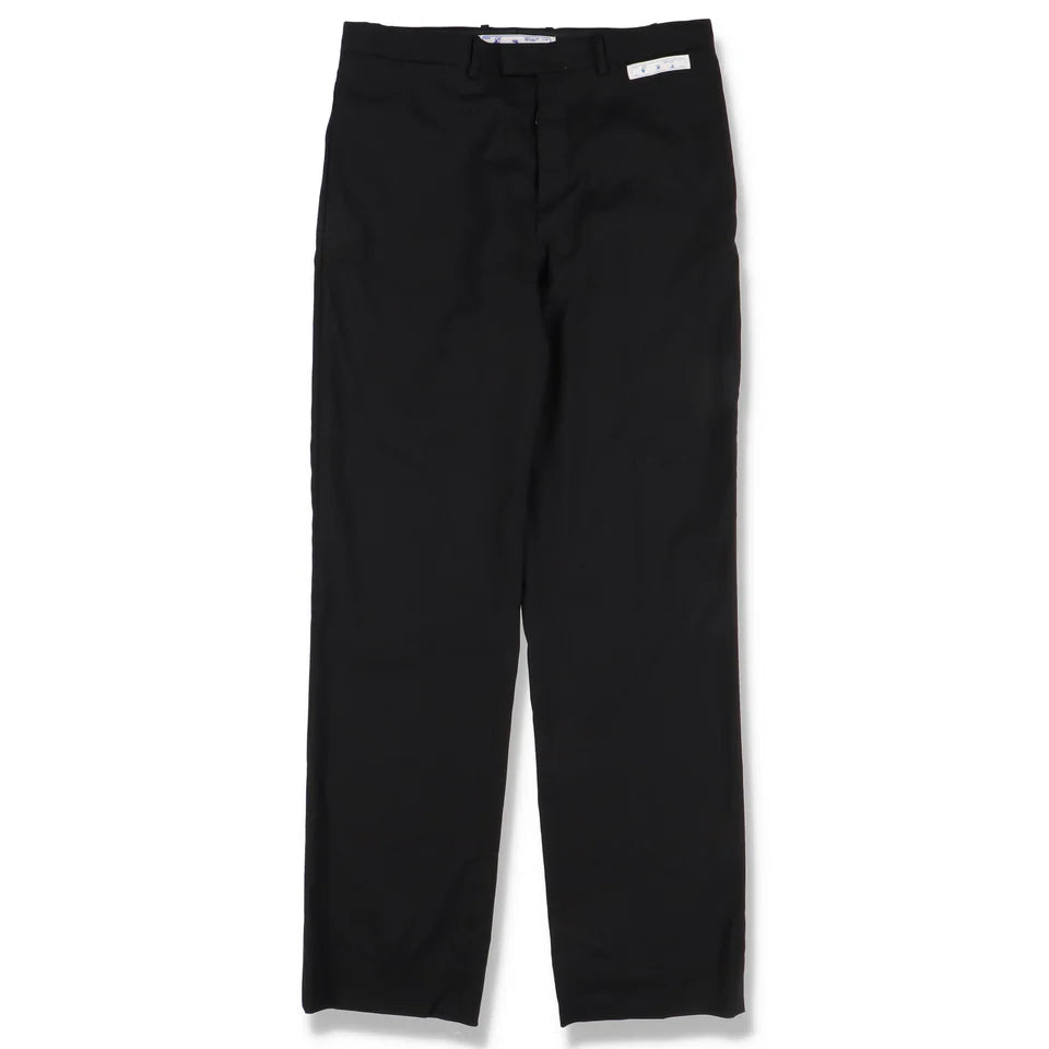 Off-White Black 'Suiting' Straight Leg Tailored Trousers
