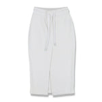 OFF-WHITE WHITE DIAG POCKET CUT OUT HIGH-WAISTED SKIRT