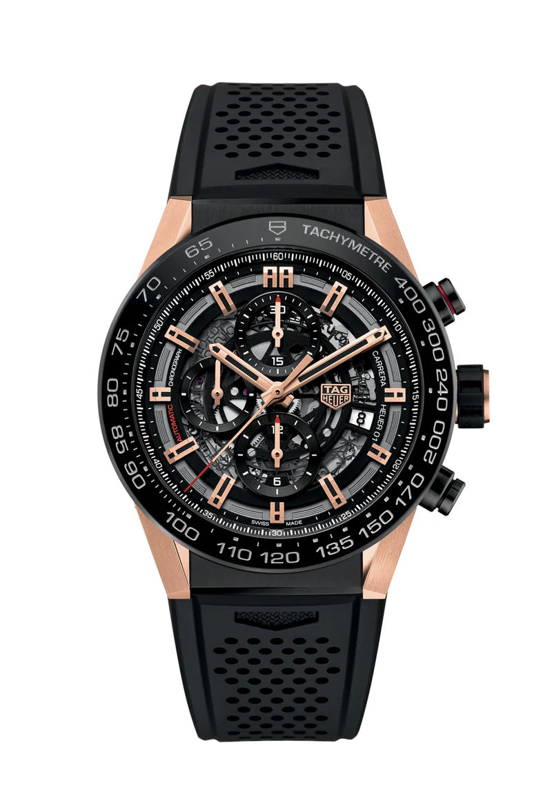 Tag Heuer 18k Rose Gold Carrera Black Titanium