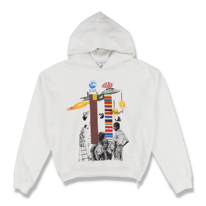 Off-White White Miami Design District Flagship Oversized Hoodie