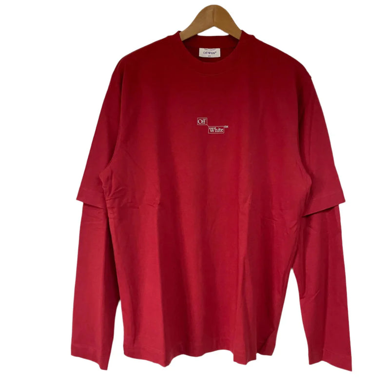 OFF-WHITE RED BREAKING BAD LOGO DOUBLE LAYER LONG SLEEVE T-SHIRT