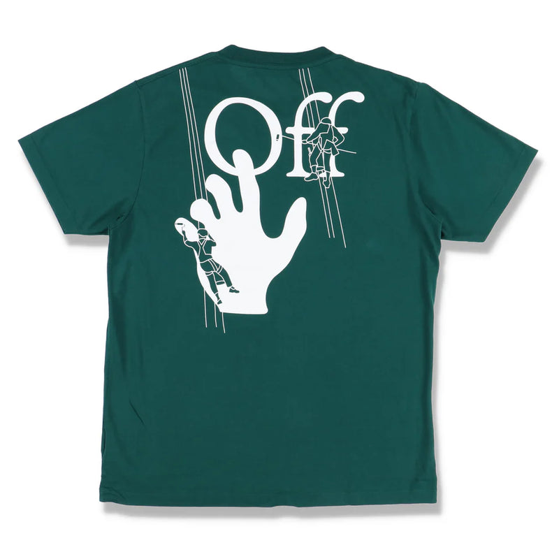 OFF-WHITE GREEN PAINTERS HAND LOGO T-SHIRT