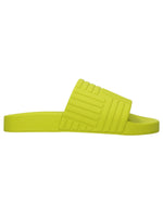 BOTTEGA VENETA RUBBER SLIDES KIWI GREEN