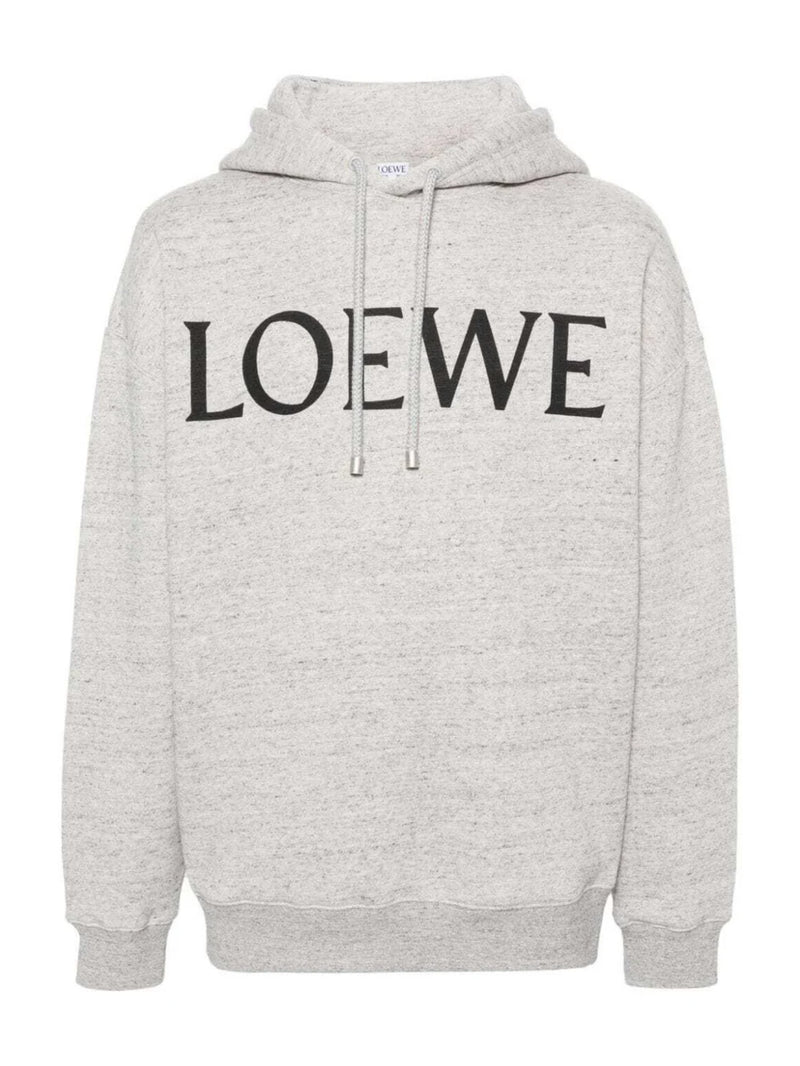 LOEWE CHEST LOGO HOODIE GREY