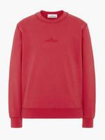 Stone Island Chest Logo Crewneck Sweatshirt (Red)