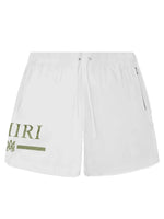 AMIRI MA BAR LOGO SWIMSHORTS WHITE