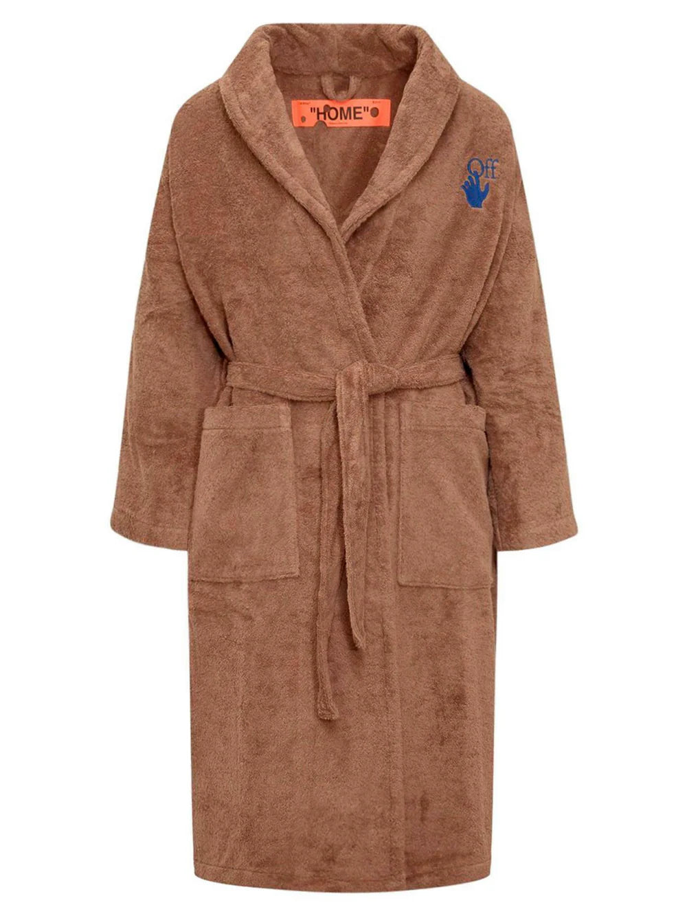 OFF-WHITE ARROW LEAVES BATHROBE BROWN