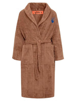 OFF-WHITE ARROW LEAVES BATHROBE BROWN