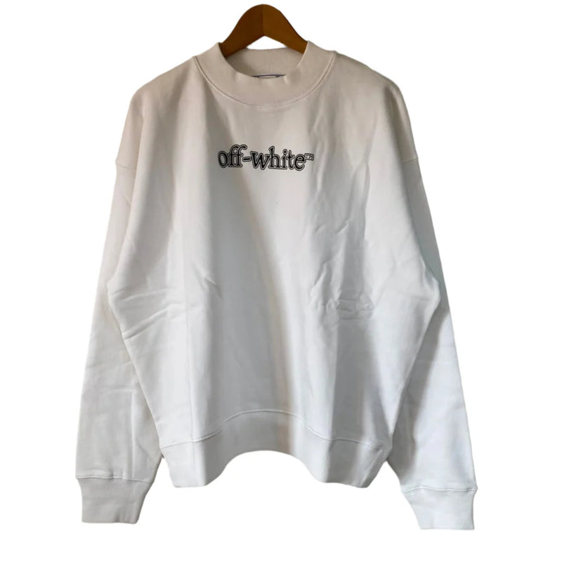 Off-White White Slanted Logo Oversized Sweatshirt