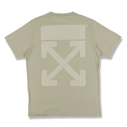 OFF-WHITE BEIGE RUBBER ARROWS LOGO T-SHIRT