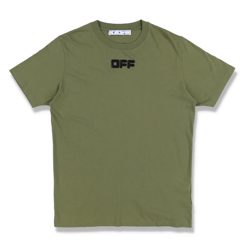 Off-White Green Rubber Logo T-Shirt