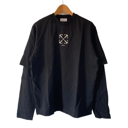 OFF-WHITE ARROW BLING DOUBLE LAYER LONG SLEEVE T-SHIRT