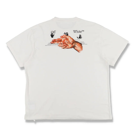 OFF-WHITE WHITE PASCAL HAND GUN LOGO OVERSIZED T-SHIRT