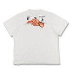 OFF-WHITE WHITE PASCAL HAND GUN LOGO OVERSIZED T-SHIRT