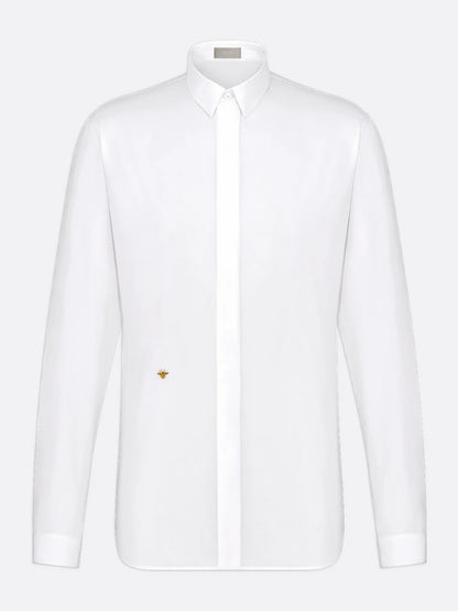 DIOR EMBROIDERED GOLD BEE SHIRT WHITE